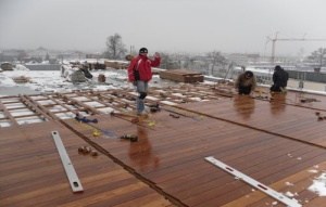 Unser Montageteam bei der Arbeit
