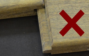 Ungeeignete Nut und Feder Verbindung bei Terrassendielen